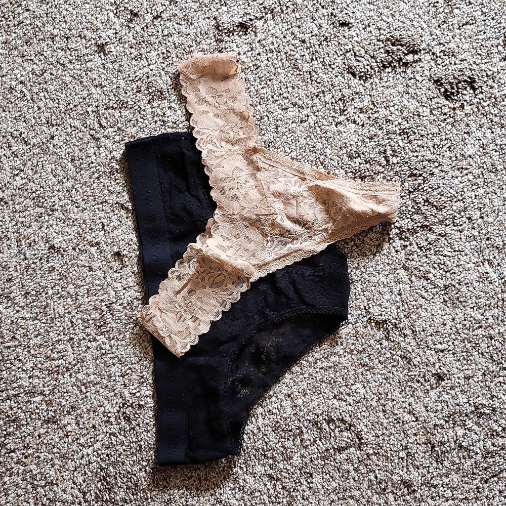 2 Victoria Secret lace undies - size L